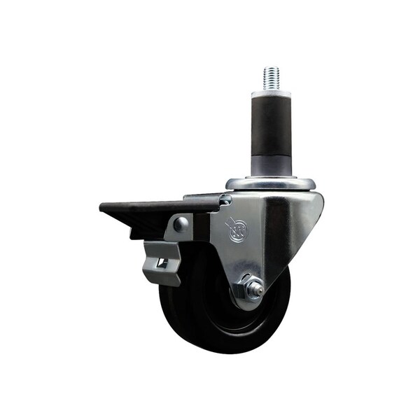 3'' Phenolic Swivel 1-1/4'' Expanding Stem Caster with Brake